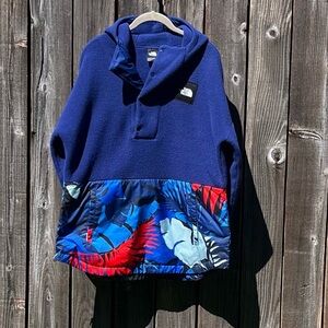 The North Face blue polar fleece pullover jacket size XL